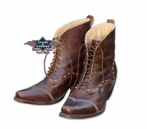 Damenwesternstiefelette Ashley braun